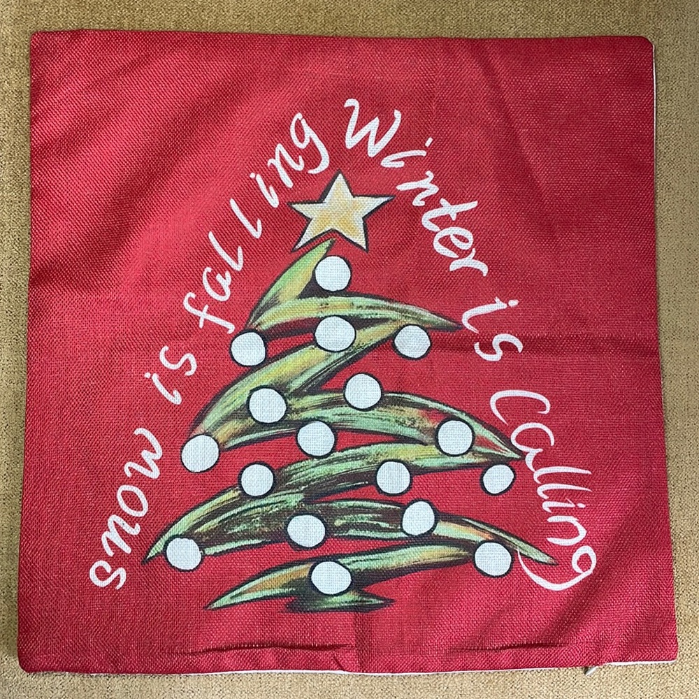 Whimsical Christmas Tree Decorative Pillow Cover